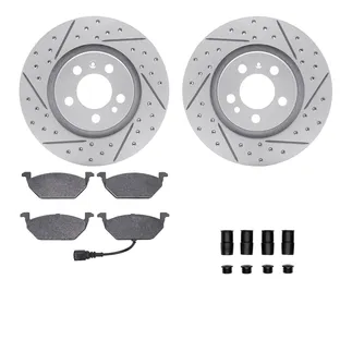 R1 Concepts WBUH1-74015 Brake Rotors - Carbon Coated - D/S W/ Optimum Oe Pads & Hdw